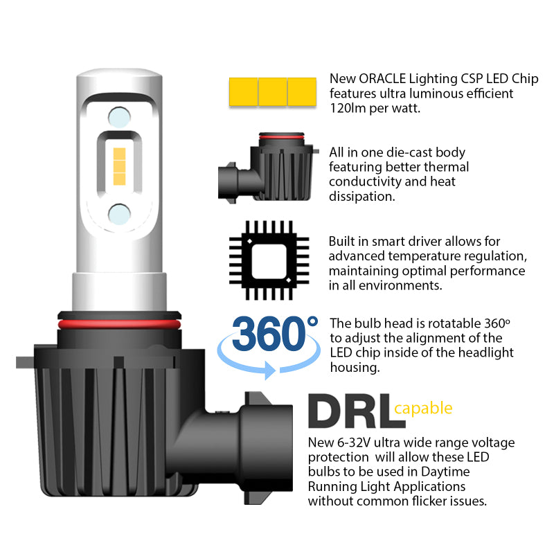 ORACLE Lighting V-Series H13 LED Headlight Bulb Conversion Kit - 6000K White