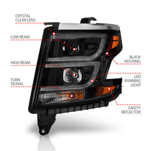 Load image into Gallery viewer, ANZO 2015-2020 Chevy Tahoe Projector Headlights with DRL, Black Housing and Clear Lens