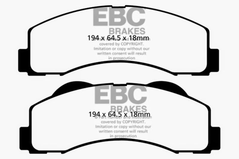 EBC Yellowstuff Front Brake Pads for Ford F-150 2011-2013 - Street and Track Performance