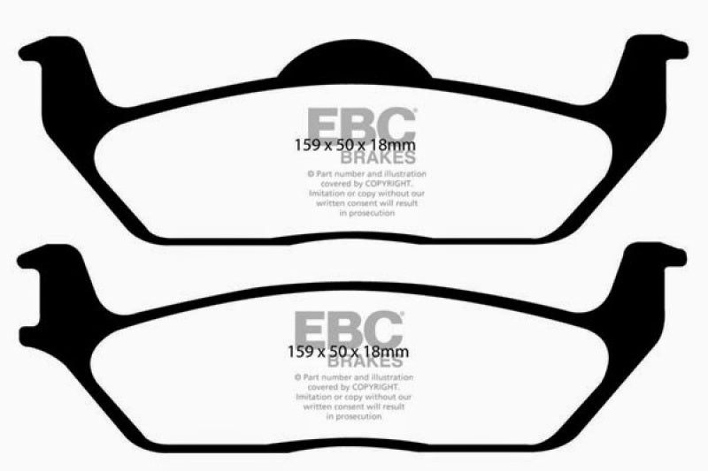 EBC Greenstuff 6000 Series Rear Brake Pads for Ford F-150 and Lincoln Mark LT