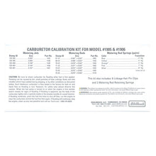Load image into Gallery viewer, Edelbrock AVS2 Series Carburetor Calibration Kit #1948 for 1905 and 1906 Models