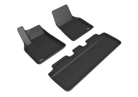 3D MAXpider Custom Fit All-Weather KAGU Series Floor Mats for Tesla Model Y (2021-2024) - Black
