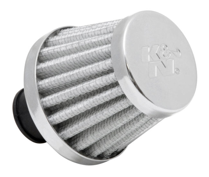 K&N Engineering 62-1600WT Cone-Shaped Crankcase Vent Filter with Chrome Top and Base