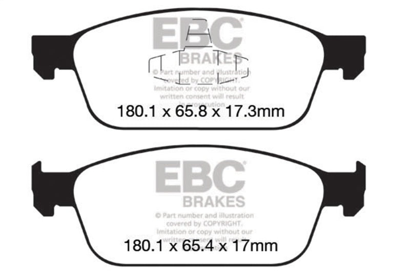 EBC Yellowstuff Front Brake Pads for Ford Focus 2.0 Turbo ST - High-Performance Street and Track Use