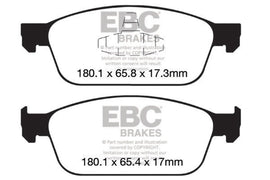 EBC Yellowstuff Front Brake Pads for Ford Focus 2.0 Turbo ST - High-Performance Street and Track Use