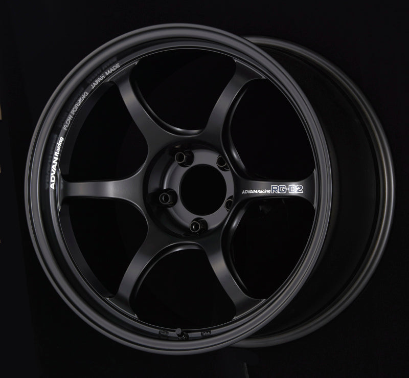 Advan RG-D2 18x9.5 +35 5x120 Semi Gloss Black Wheel with Part Number avnYAT8J35WSB