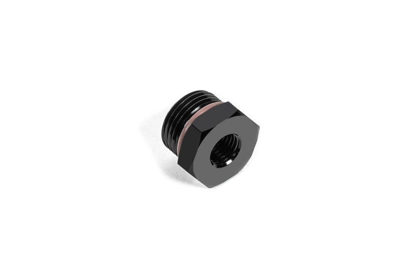 Radium Engineering 10AN ORB to M12x1.5mm Female Adapter - Black Anodized Aluminum