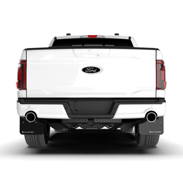 Rally Armor UR Series Black Mud Flaps with White Logo for Ford F-150 (2021-2022)