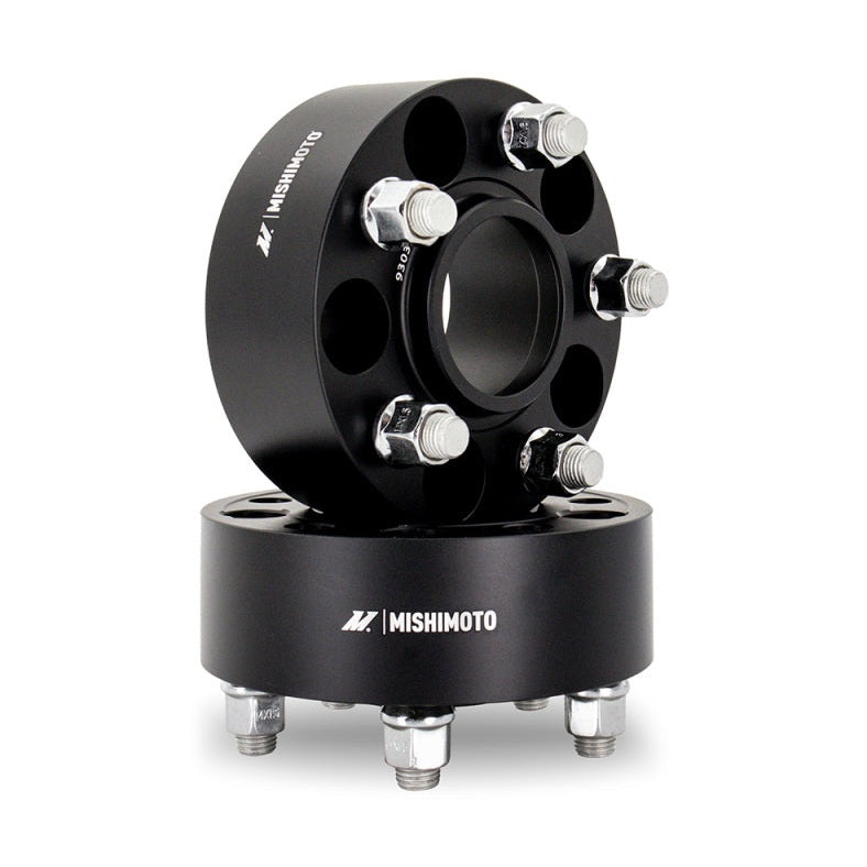 Mishimoto 5x100 Wheel Spacers for Subaru Legacy 2005-2007, 56.1mm Center Bore, Black Anodized Finish