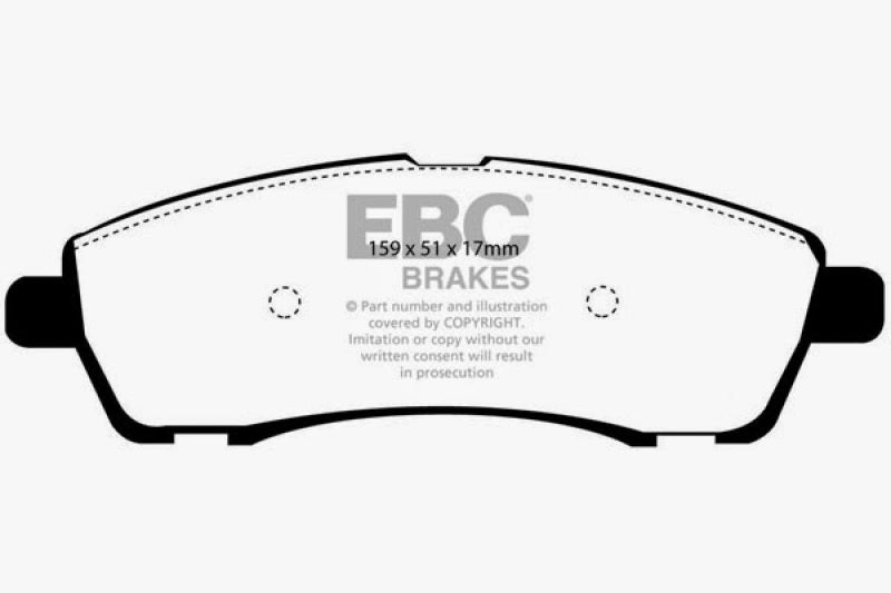 EBC Yellowstuff Brake Pads for Ford F-250 Super Duty 2002-2004 - High-Performance Street and Track Use