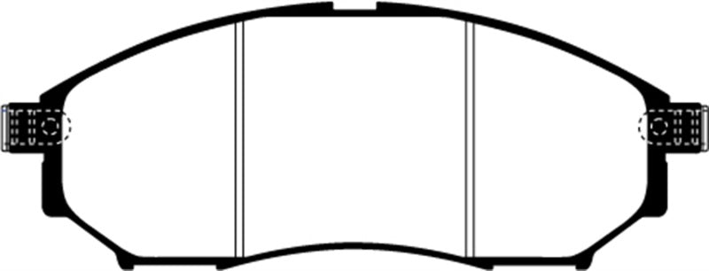 EBC Redstuff Ceramic Low Dust Front Brake Pads for Nissan 350Z and Infiniti G35 (Part Number: ebcDP31671C)