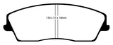 EBC Redstuff Ceramic Low Dust Front Brake Pads for Chrysler 300 & Dodge Magnum (Part No. EBCDP31723C)