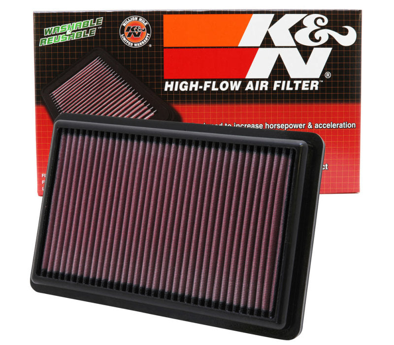 K&N Engineering 33-2454 High-Flow Reusable Air Filter for Acura MDX and ZDX (2010-2014)
