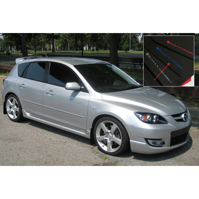 Rally Armor UR Series Black Mud Flaps for 2004-2009 Mazda 3 and Speed3 – Durable Polyurethane Protection