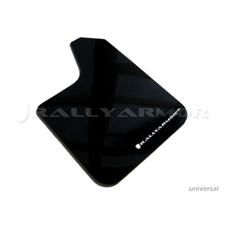 Rally Armor Universal Fit Black UR Mud Flap with White Logo - Durable Polyurethane Protection