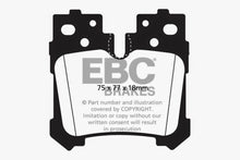 Load image into Gallery viewer, EBC Yellowstuff Rear Brake Pads for Lexus LS460 and LS600h, Part Number ebcDP41812R