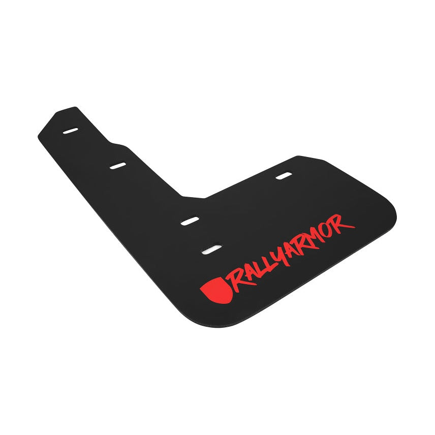 Rally Armor 17-22 Honda Civic Type R Black Urethane Mud Flaps with Red Logo