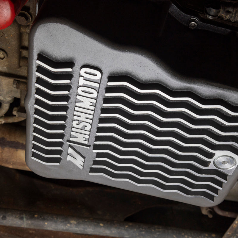 Mishimoto Aluminum Transmission Pan for 2001-2019 Chevy/GMC Duramax 6.6L - Cast Aluminum, Gunmetal Gray