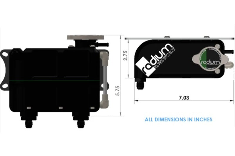 Radium Engineering Coolant Expansion Tank - Universal Part Number rad20-0270-00