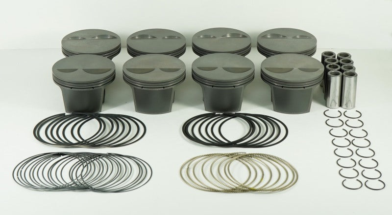 Mahle MS Piston Set for Small Block Chevrolet 362ci - 4.060 inch Bore, 3.500 inch Stroke, 6.000 inch Rod Length, .0927 inch Pin, 10.9 Compression Ratio, Set of 8