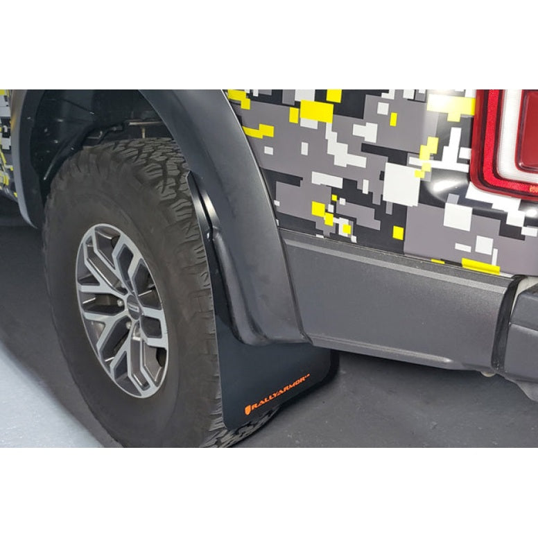 Rally Armor UR Series Mud Flaps for Ford F-150 (2017-2020) – Black with White Logo