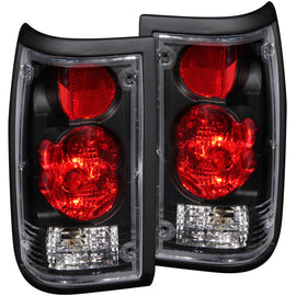 ANZO Mazda B2000 Tail Light Assembly with Clear Lens and Black Housing – Pair