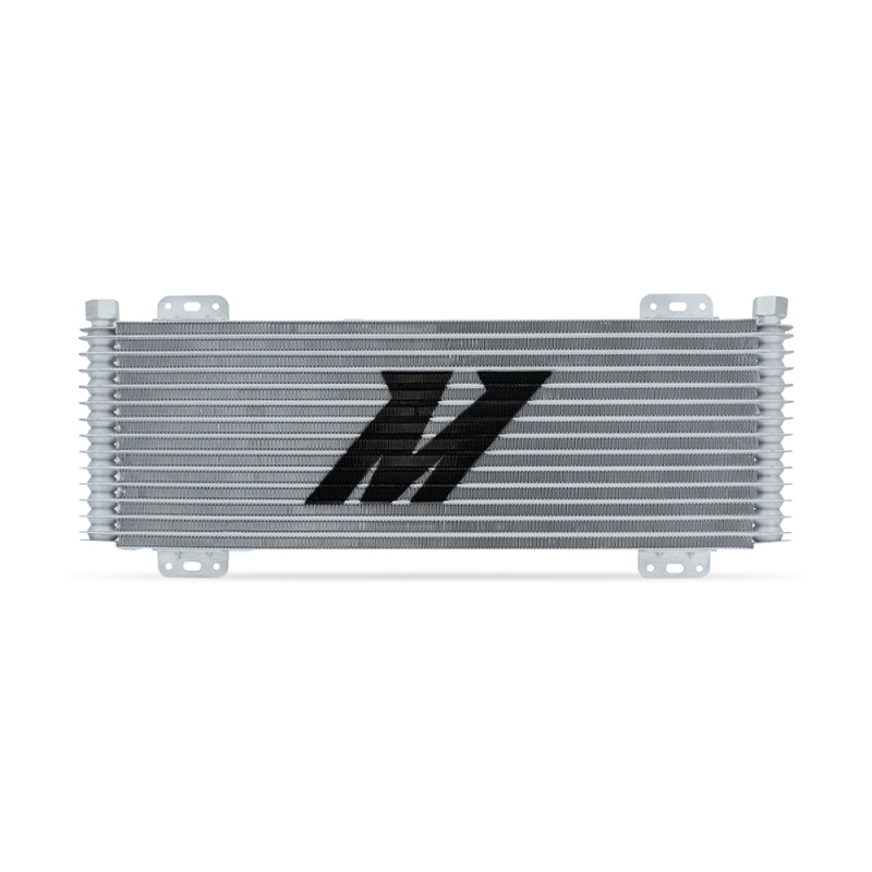 Mishimoto 13-Row Stacked Plate Transmission Cooler - Silver for Heavy-Duty Vehicles