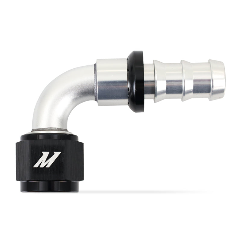 Mishimoto 90 Degree Push Lock Fitting - 10AN for Automotive Coolers and Lines