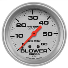 Load image into Gallery viewer, AutoMeter Ultra-Lite 2-5/8 Inch Blower Pressure Gauge - 60 PSI / Mechanical
