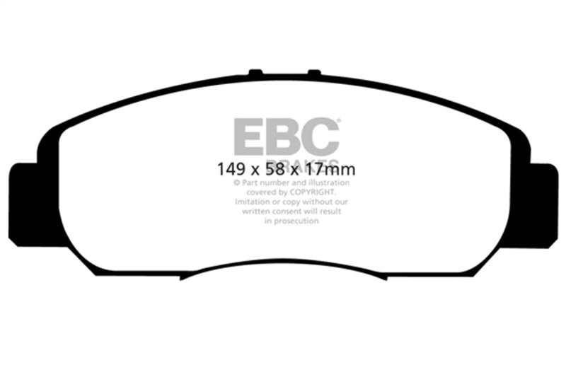 EBC UD959 Ultimax2 Front Brake Pads for 2006-2012 Honda Civic and 2003-2005 Honda Accord