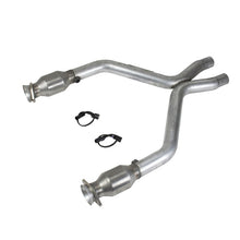 Load image into Gallery viewer, BBK Performance 11-14 Ford Mustang 3.7 V6 Short Mid X Pipe with Catalytic Converters - 2.5 Inch Mandrel Bent Tubing for BBK Long Tube Headers