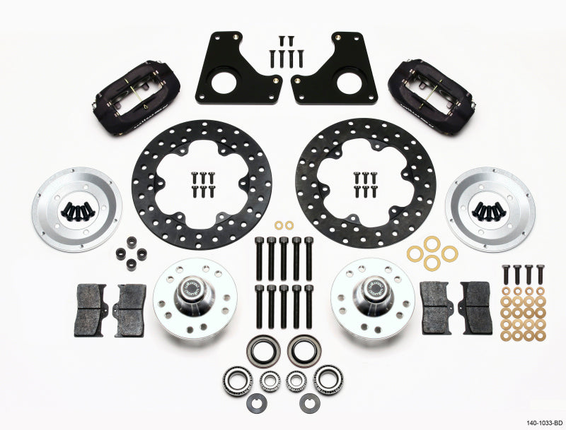 Wilwood Forged Dynalite Front Drag Kit with Drilled Rotors for 1979-1981 GM G Body Cars