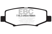 Load image into Gallery viewer, EBC Brakes 34811 EBCED91799 Extra Duty Rear Brake Pads for Dodge Nitro and Jeep Liberty