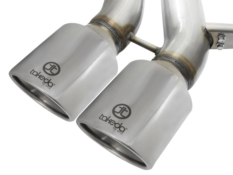 aFe POWER Takeda 3-inch 304 Stainless Steel Cat-Back Exhaust System with Polished Tips for Ford Focus ST 2013-2018