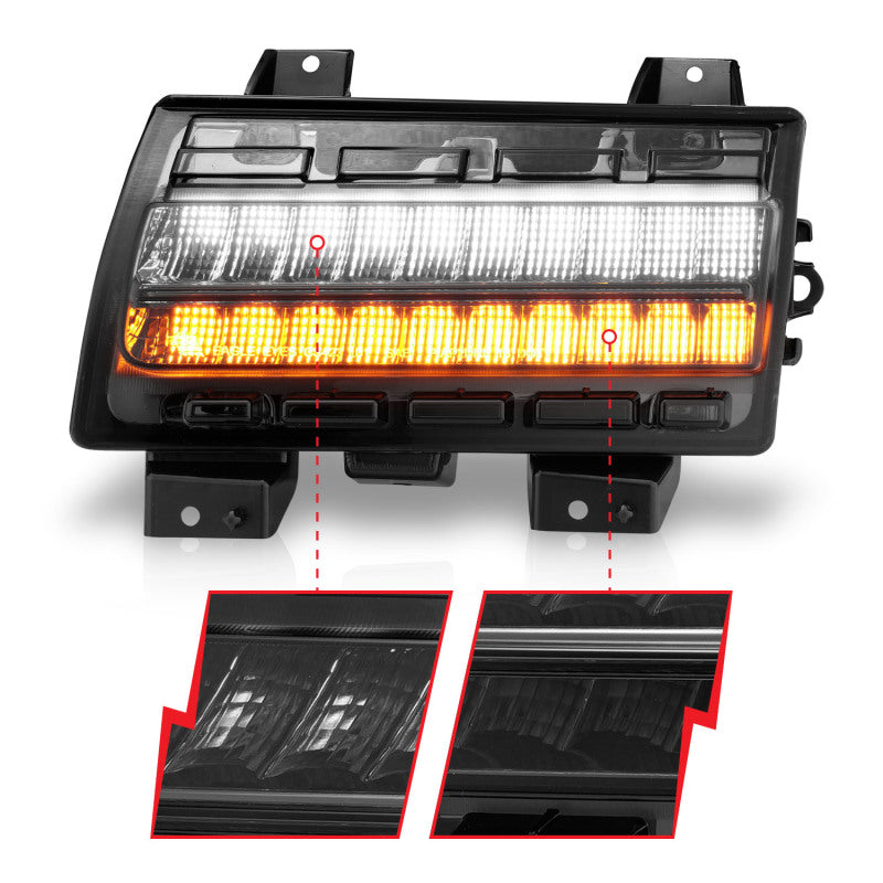 ANZO Wrangler 18-21 / Gladiator 20+ LED Side Marker Lights with Smoke Lens and Sequential Signal