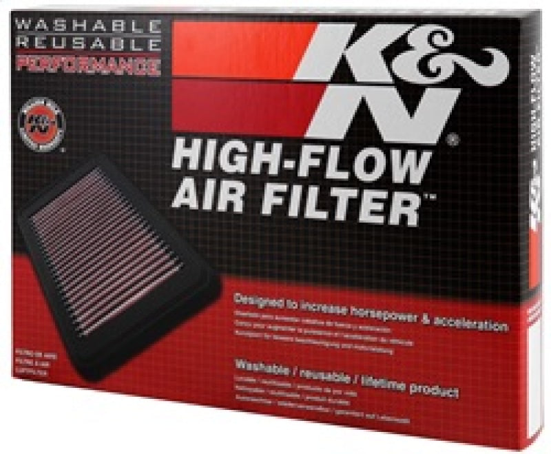 K&N Engineering 33-2337 High-Flow Reusable Air Filter for Saab 9-3 (2003-2007)