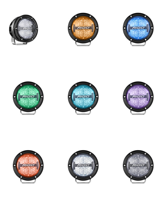 Rigid Industries 360-Series 4-Inch LED Off-Road Diffused Beam Lights with RGBW Backlight - Part #rig36400