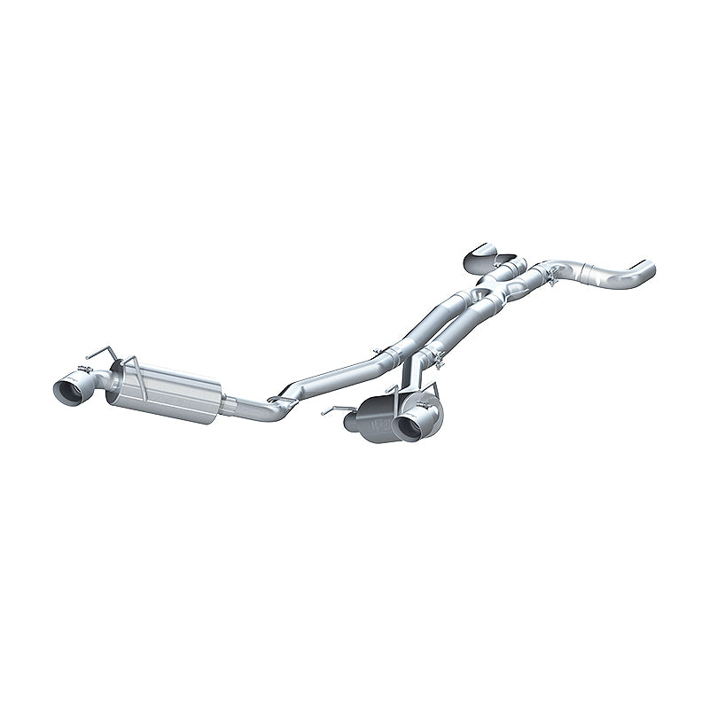 MBRP Armor Plus Series Dual Cat Back Exhaust System for 2010-2014 Chevrolet Camaro V6 3.6L with Round Tips