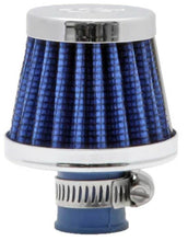 Load image into Gallery viewer, K&amp;N Engineering 62-1600BL Blue Crankcase Vent Filter with Chrome Top and Base
