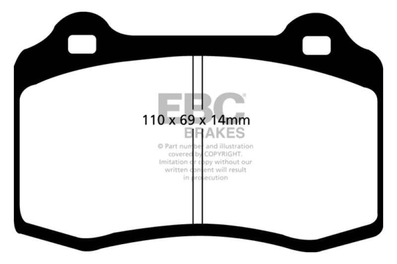 EBC Redstuff Ceramic Low Dust Brake Pads for Jaguar XJR and XKR (Part No. EBCDP31140C)