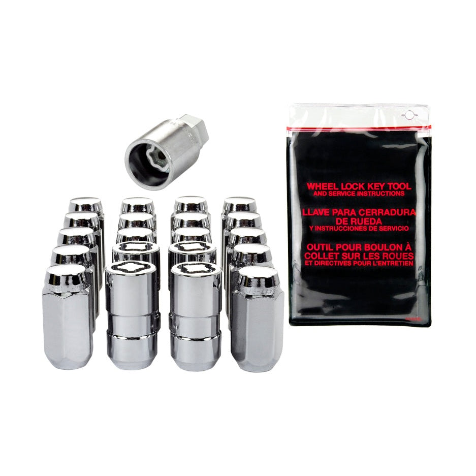 McGard 5 Lug Hex Install Kit with Wheel Locks for Dodge Vehicles, M14 x 1.5 Thread - Chrome Finish