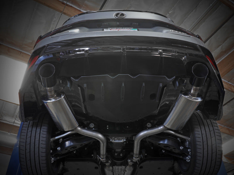 aFe Takeda 14-22 Lexus IS350 V6 2.5-Inch Stainless Steel Axle-Back Exhaust System with Black Tips
