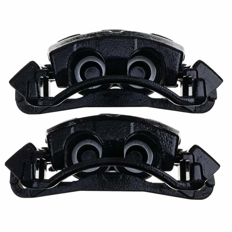 PowerStop Powder Coated Brake Calipers for Ford F-250 Super Duty and Excursion * Black, Pair with Brackets
