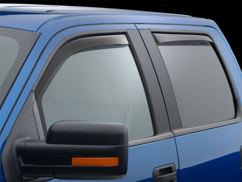 WeatherTech 82697IM Side Window Deflectors for Ford F-150 Super Cab, Front and Rear, Dark Smoke