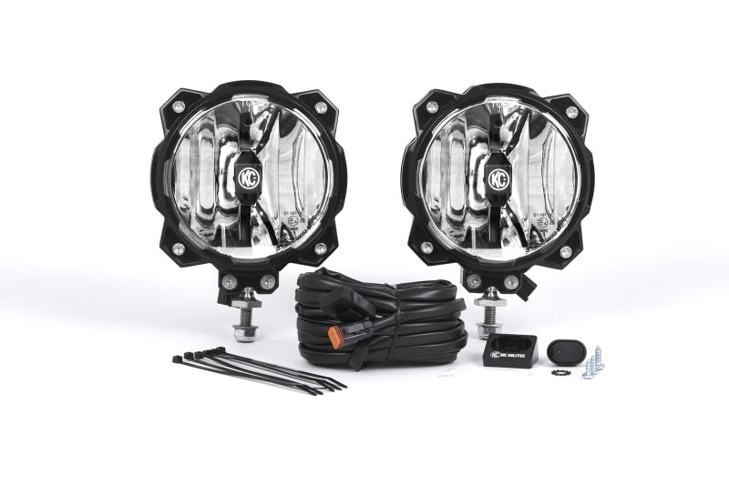 KC HiLiTES 6-inch Pro6 Gravity LED Spot Beam Light System * Single Mount Pair Pack