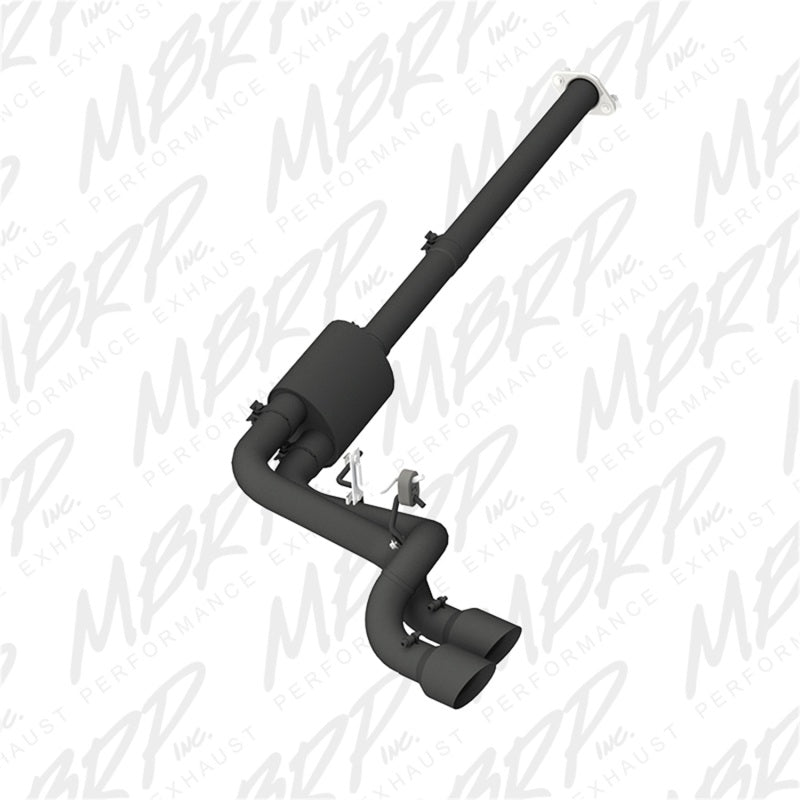 MBRP Armor BLK Series Cat Back Exhaust System for Ford F-150 (2009-2014) with 4.5 inch Tips and Black Coating