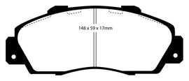 EBC Bluestuff NDX Full Race Brake Pads for Honda Prelude and Acura Integra