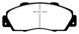 EBC Bluestuff NDX Full Race Brake Pads for Honda Prelude and Acura Integra