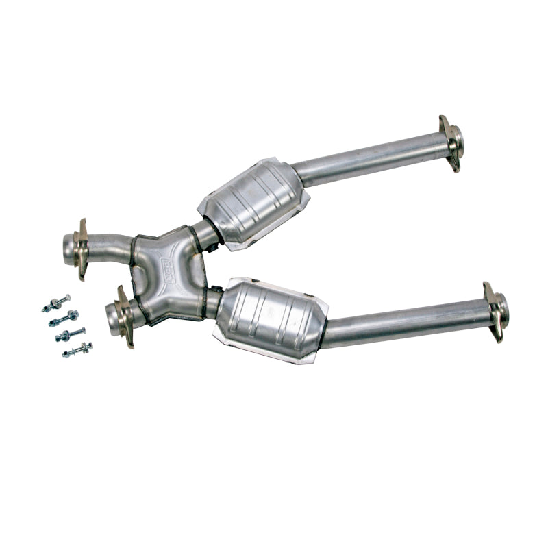 BBK 96-04 Mustang 4.6 GT / Cobra Short Mid X Pipe with Catalytic Converters - 2.5 inch for Long Tube Headers