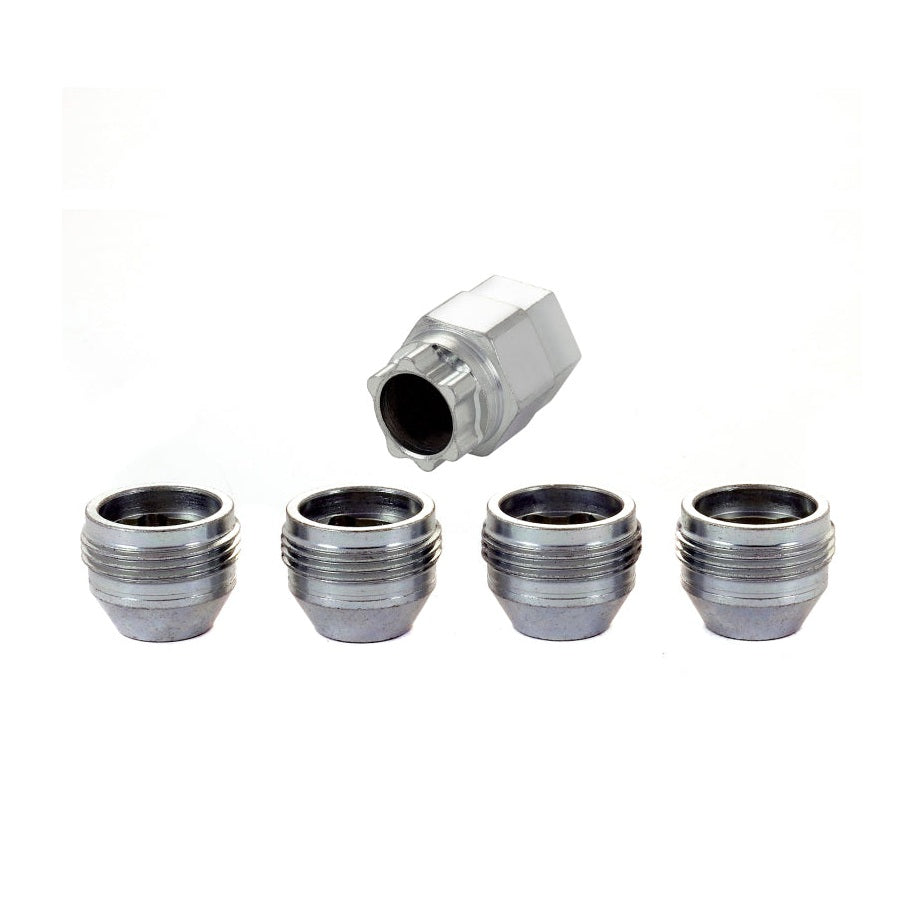 McGard Cone Seat Wheel Lock Nut Set for Volvo – M12 x 1.5 Thread, 4-Piece with Key